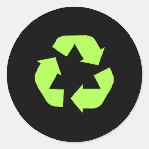 Recycles Earth Environmental Sustainability Recycl Classic Round Sticker