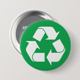 Recycling 7.5 cm round badge