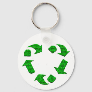 recycling and lovin it key ring
