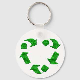 recycling and lovin it key ring