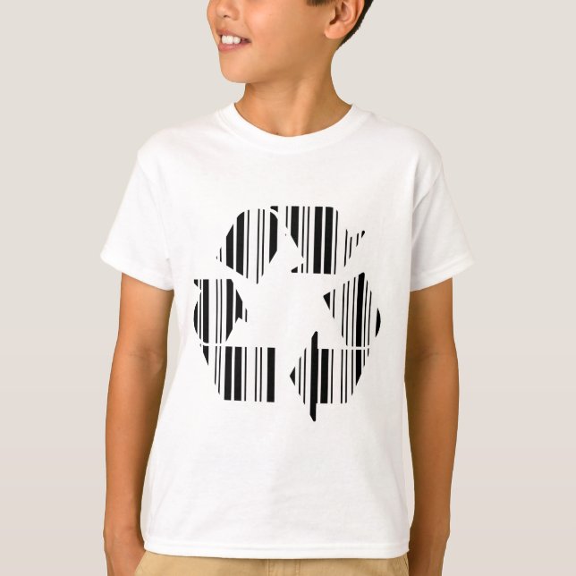 RECYCLING BAR CODE Recycle Barcode Pattern Design T-Shirt (Front)