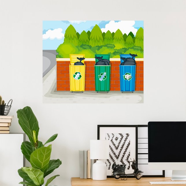 Recycling Bins Colour Coded Waste Sorting Poster (Creator Uploaded)