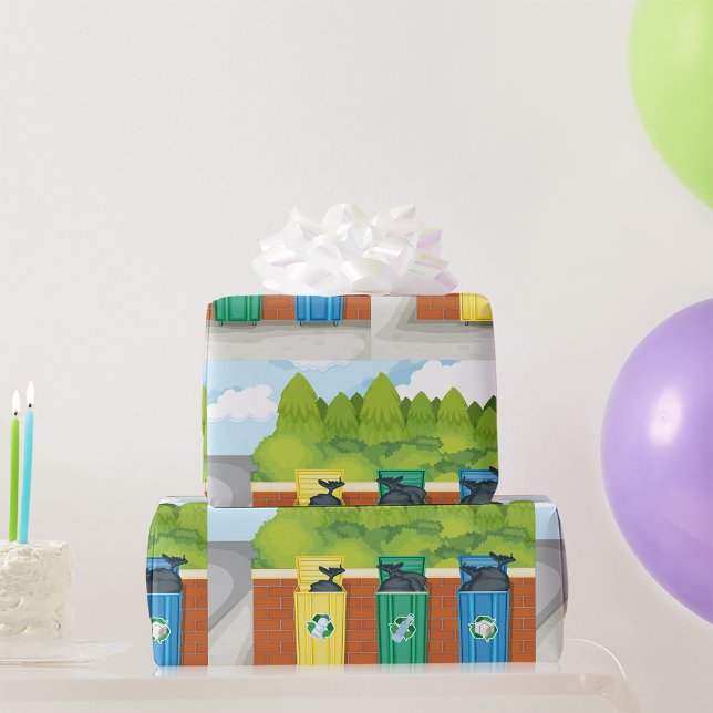 Recycling Bins Wrapping Paper (Creator Uploaded)