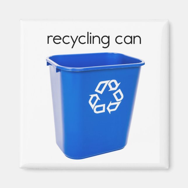 Recycling Can Refrigerator Magnet (Front)