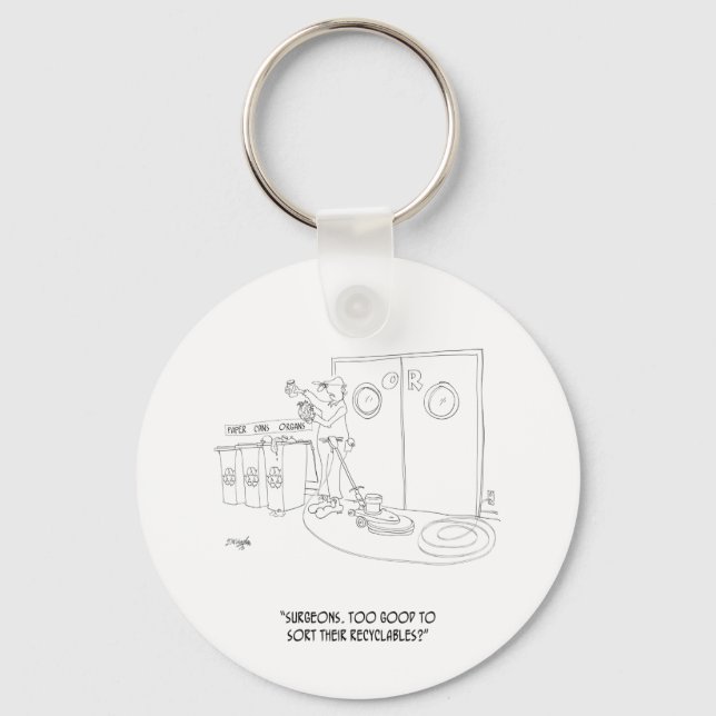 Recycling Cartoon 9265 Key Ring (Front)