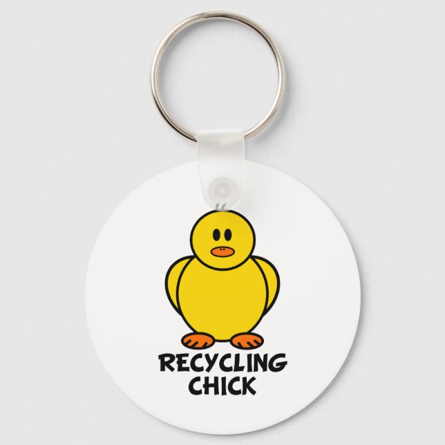 Recycling Chick Key Ring (Front)