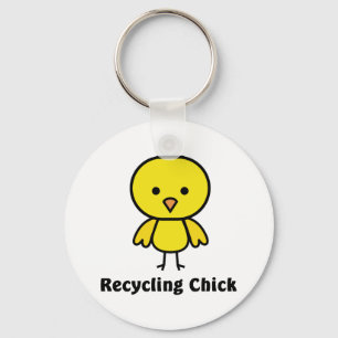 Recycling Chick Key Ring