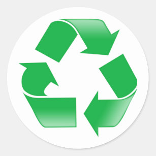 Recycling CLASSIC RECYCLE SYMBOL Classic Round Sticker