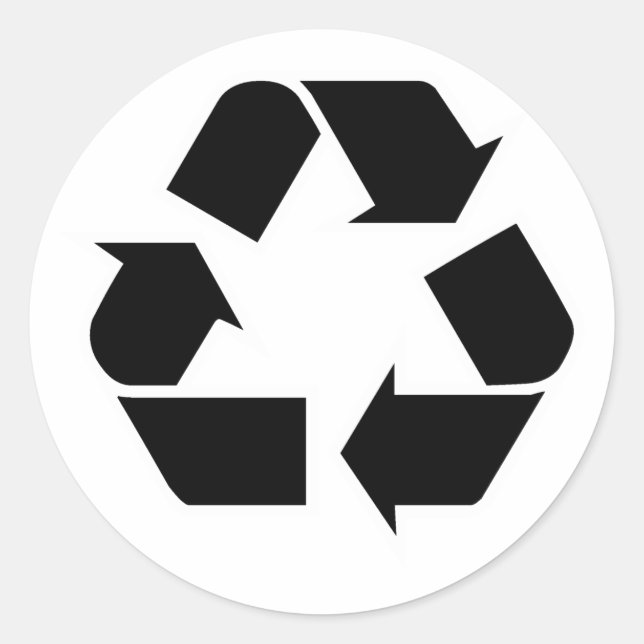Recycling Classic Round Sticker (Front)