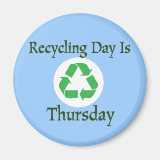 Recycling Day Thursday Reminder Magnet