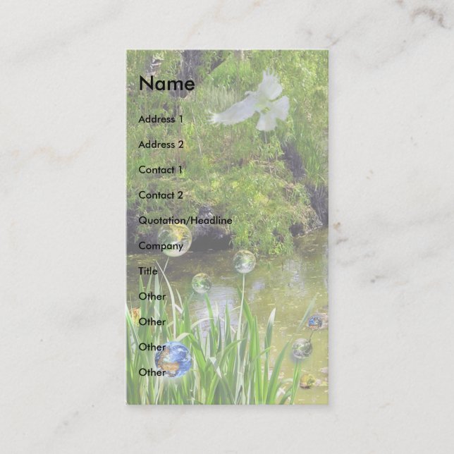 Recycling Earth! Business Card (Front)