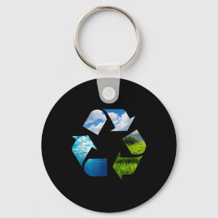 Recycling Earth Planet Environmental Protection Na Key Ring