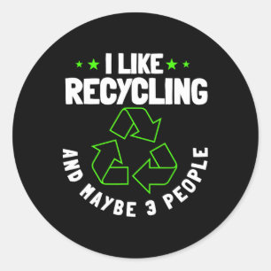 Recycling Environmentalist Recycle Earth Day Natur Classic Round Sticker