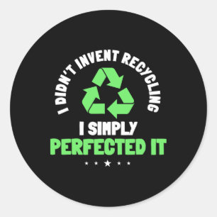Recycling Environmentalist Recycle Earth Day Natur Classic Round Sticker