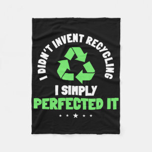 Recycling Environmentalist Recycle Earth Day Natur Fleece Blanket