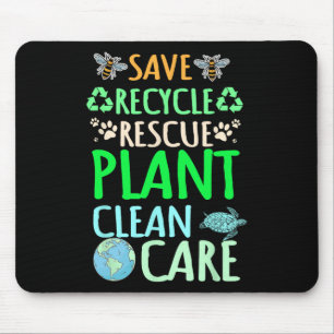 Recycling Environmentalist Recycle Earth Day Rescu Mouse Mat
