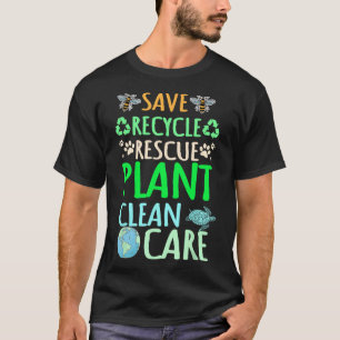 Recycling Environmentalist Recycle Earth Day Rescu T-Shirt