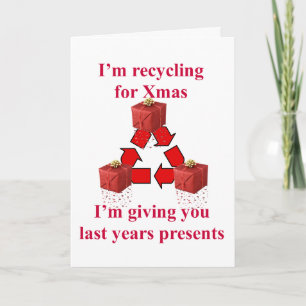 Recycling for Xmas Holiday Card