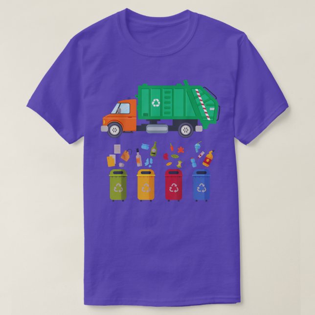 Recycling Garbage Day Shirt Toddler Garbage Truck  (Design Front)