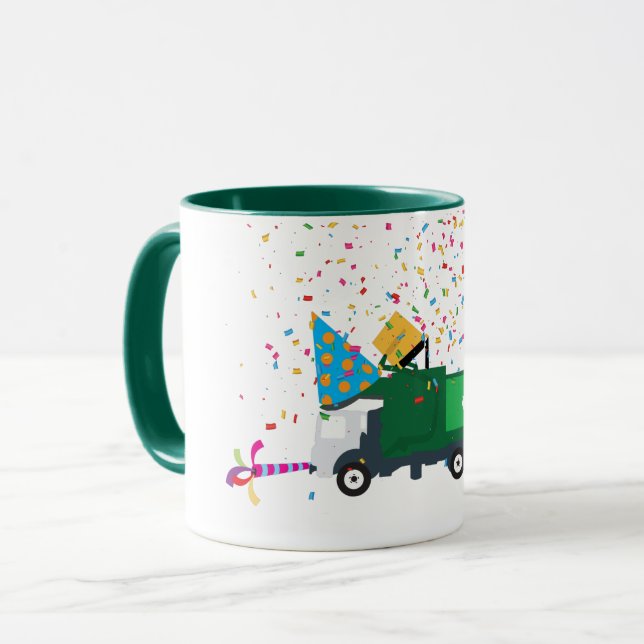 Recycling Garbage Truck Party  Mug (Front Left)