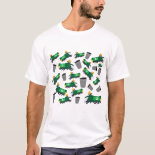 Recycling Garbage Truck Pattern T-Shirt