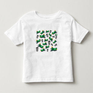 Recycling Garbage Truck Pattern Toddler T-Shirt