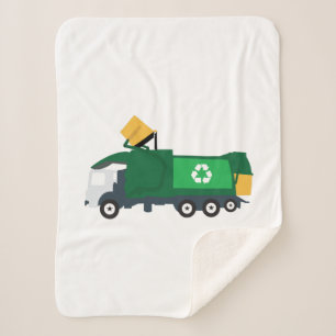 Recycling Garbage Truck Sherpa Blanket