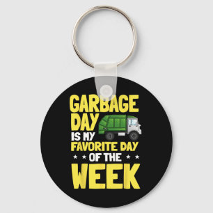Recycling Garge Truck Collection Trash Recycle Ear Key Ring
