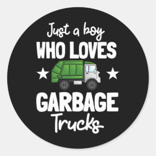 Recycling Garge Truck Recycle Trash Collector Eart Classic Round Sticker