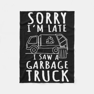 Recycling Garge Truck Trash Collector Recycle Eart Fleece Blanket
