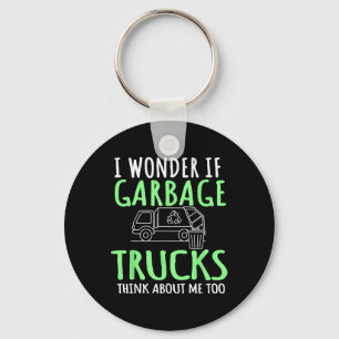Recycling Garge Truck Trash Collector Recycle Eart Key Ring