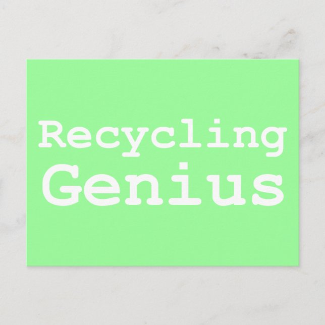 Recycling Genius Gifts Postcard (Front)