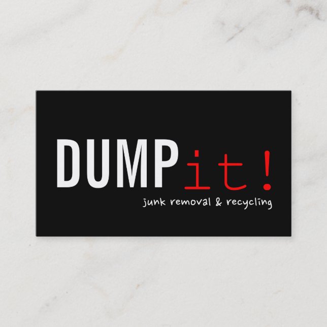 Recycling Junk Scrap Metal Removal Business Card (Front)