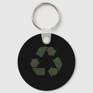 Recycling Logo Earth Day Costume Recycled Gifts Re Key Ring