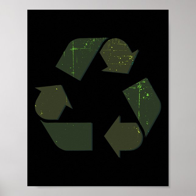 Recycling Logo Earth Day Costume Recycled Gifts Re Poster (Front)