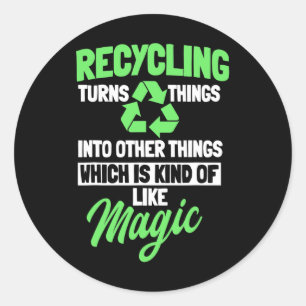 Recycling Logo Environmentalist Recycle Earth Day  Classic Round Sticker