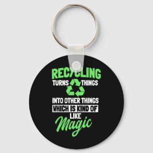 Recycling Logo Environmentalist Recycle Earth Day Key Ring