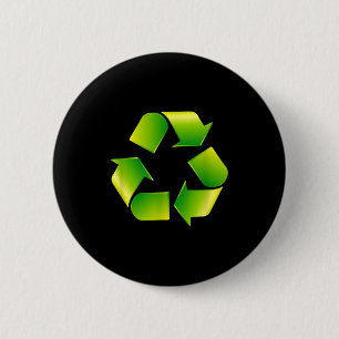 Recycling Logo Recycle Symbol Earth Day 6 Cm Round Badge