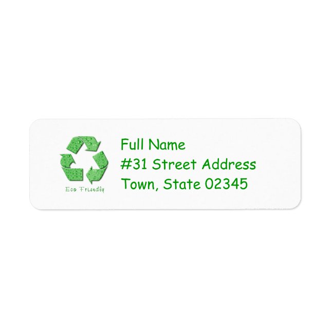 Recycling Return Address Label (Front)