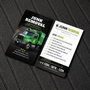 Recycling Service, Junk removal, Cleaning Service Business Card