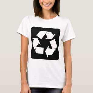 Recycling Sign - Black T-Shirt