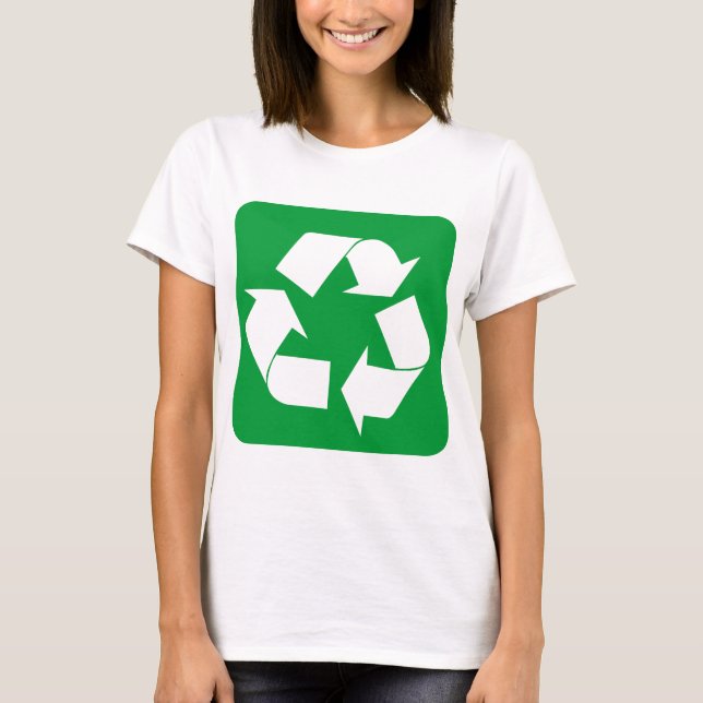 Recycling Sign - Grass Green T-Shirt (Front)