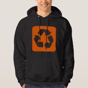 Recycling Sign - Orange Hoodie