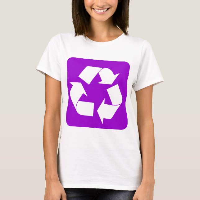 Recycling Sign - Purple T-Shirt (Front)