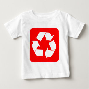 Recycling Sign - Red Baby T-Shirt