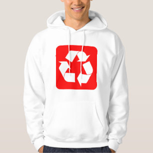 Recycling Sign - Red Hoodie