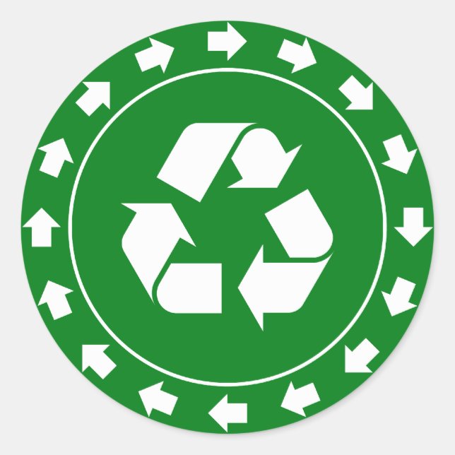 Recycling Sign Sticker (Front)