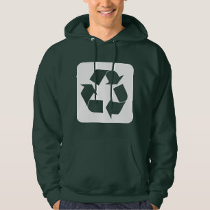 Recycling Sign - White Hoodie