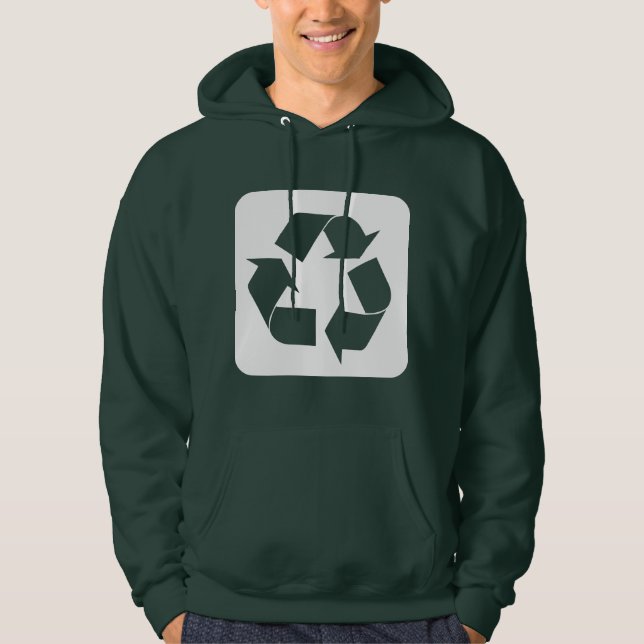 Recycling Sign - White Hoodie (Front)