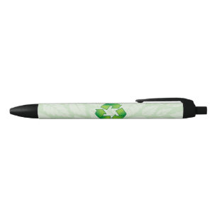 Recycling symbol black ink pen